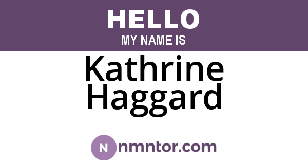 Kathrine Haggard
