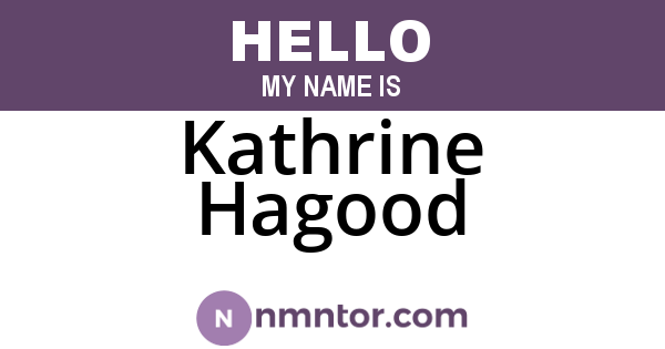 Kathrine Hagood