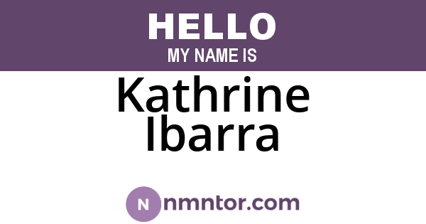 Kathrine Ibarra