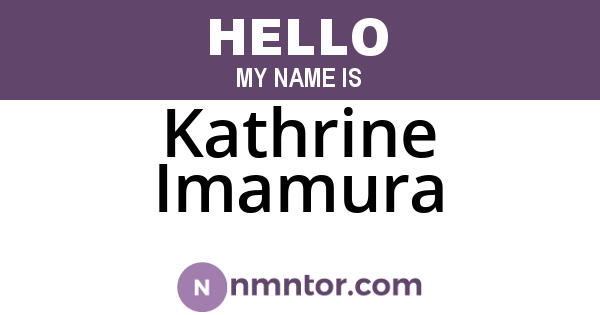 Kathrine Imamura