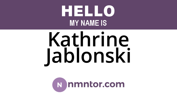 Kathrine Jablonski
