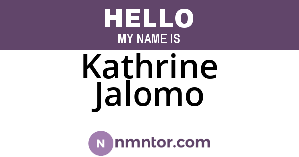 Kathrine Jalomo