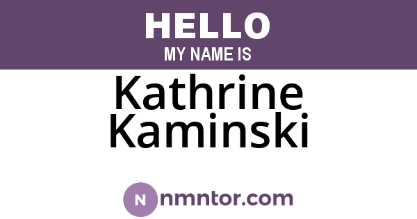 Kathrine Kaminski