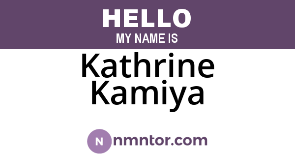 Kathrine Kamiya