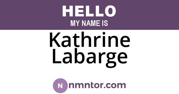 Kathrine Labarge