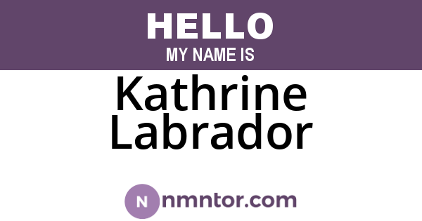 Kathrine Labrador