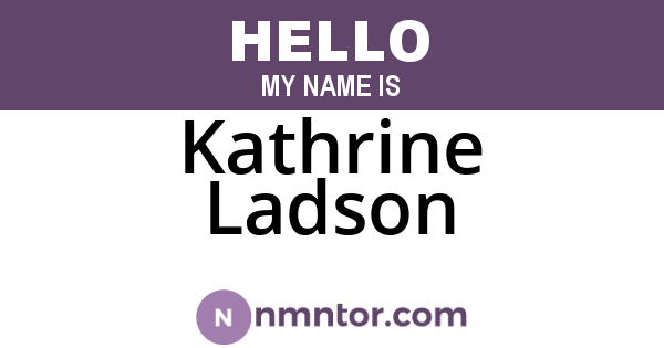 Kathrine Ladson