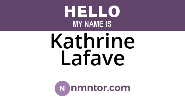 Kathrine Lafave