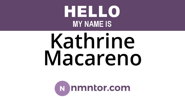 Kathrine Macareno