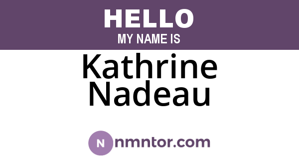 Kathrine Nadeau