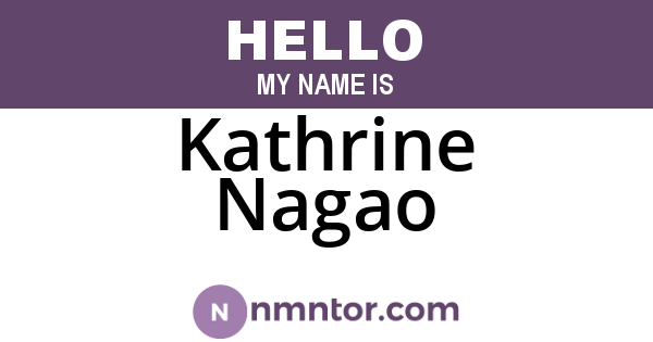 Kathrine Nagao