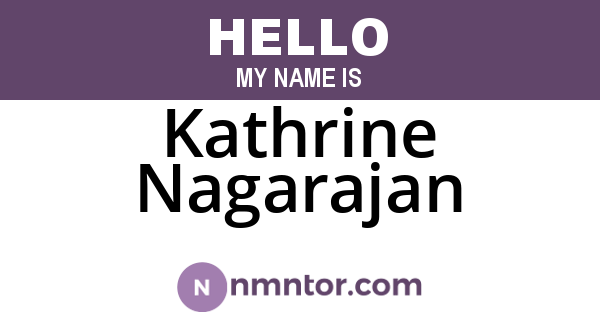 Kathrine Nagarajan