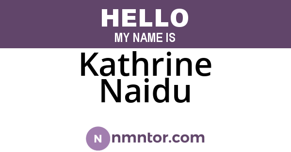 Kathrine Naidu