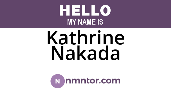 Kathrine Nakada