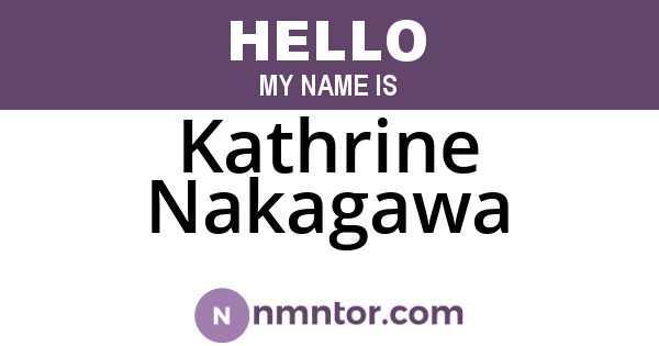 Kathrine Nakagawa