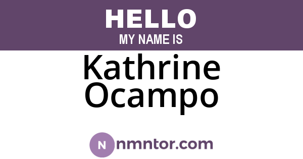 Kathrine Ocampo