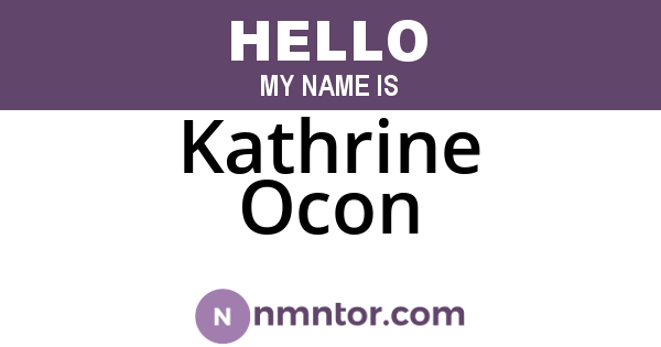 Kathrine Ocon