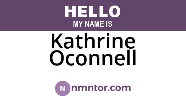Kathrine Oconnell
