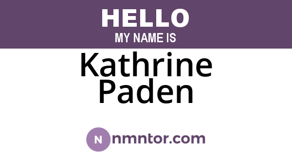 Kathrine Paden