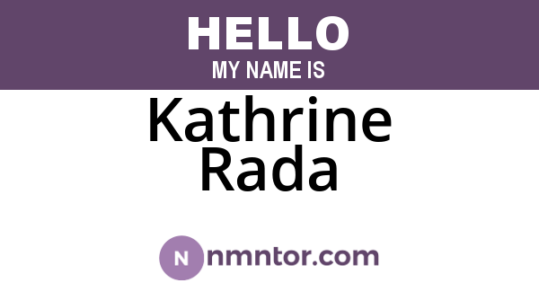 Kathrine Rada