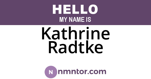 Kathrine Radtke