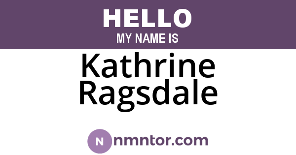 Kathrine Ragsdale