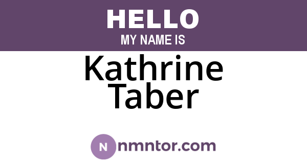 Kathrine Taber