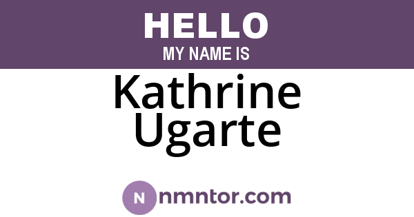 Kathrine Ugarte