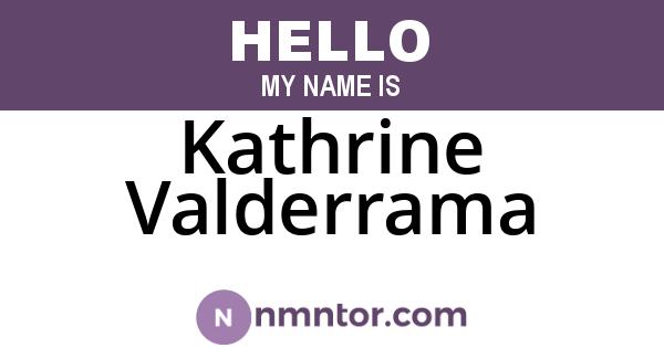 Kathrine Valderrama