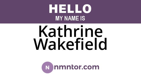 Kathrine Wakefield