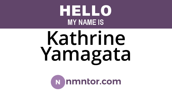 Kathrine Yamagata