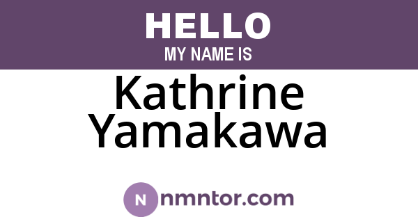 Kathrine Yamakawa
