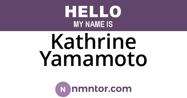 Kathrine Yamamoto