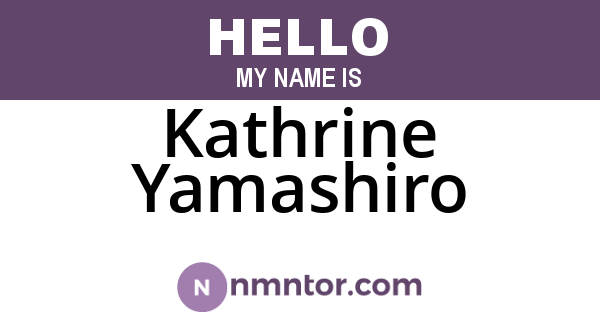 Kathrine Yamashiro