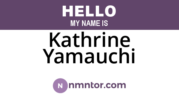 Kathrine Yamauchi
