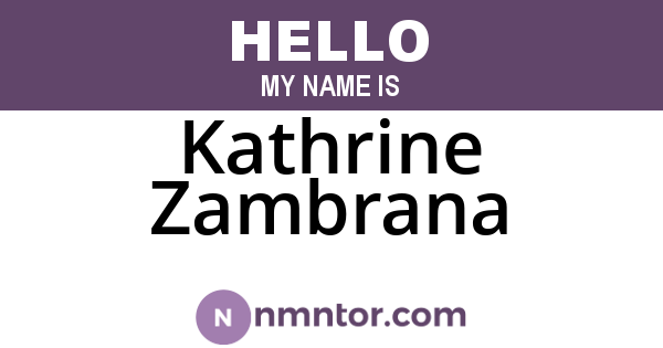 Kathrine Zambrana