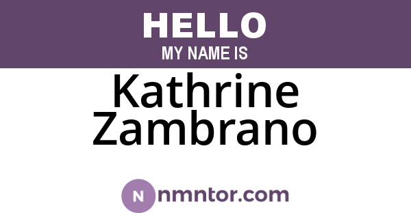 Kathrine Zambrano