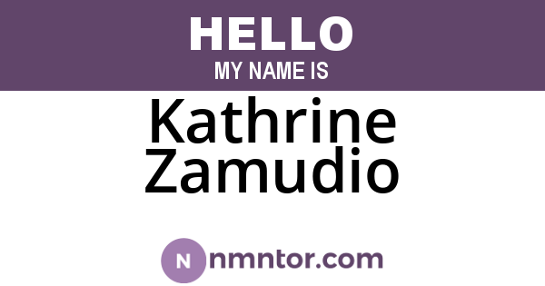 Kathrine Zamudio