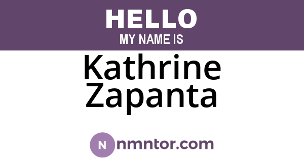 Kathrine Zapanta
