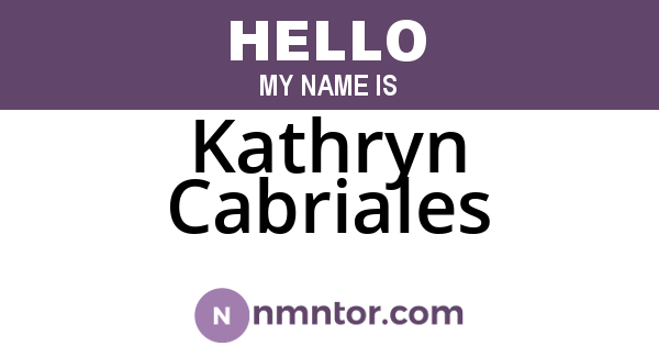 Kathryn Cabriales