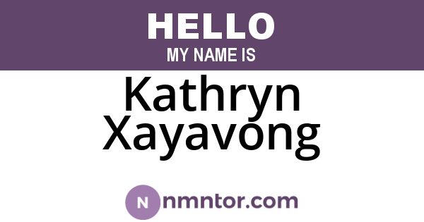 Kathryn Xayavong