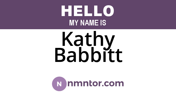 Kathy Babbitt