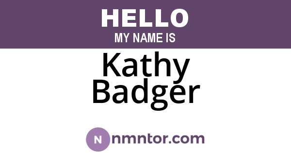 Kathy Badger