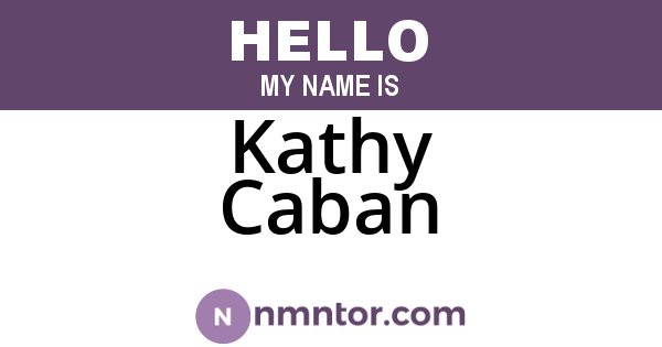 Kathy Caban