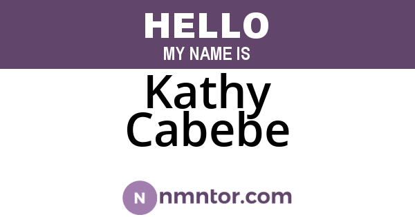 Kathy Cabebe