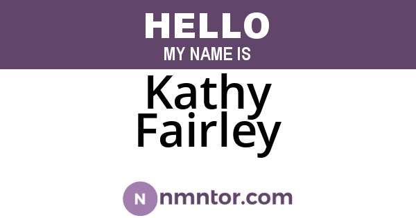 Kathy Fairley