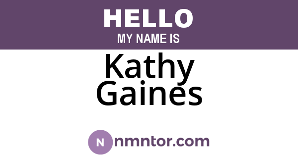 Kathy Gaines