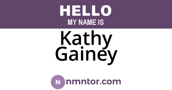 Kathy Gainey