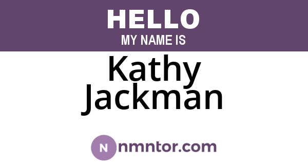 Kathy Jackman