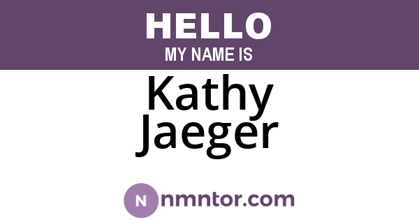 Kathy Jaeger